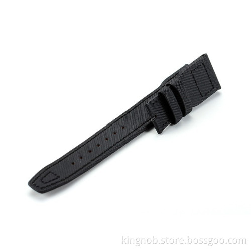 IW-15 Good Quality Handmade Black leather watch with steel buckle